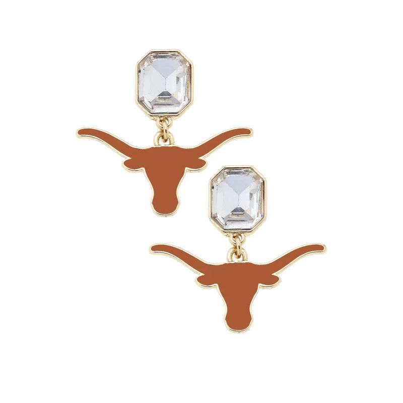 Rhinestone Logo Earrings