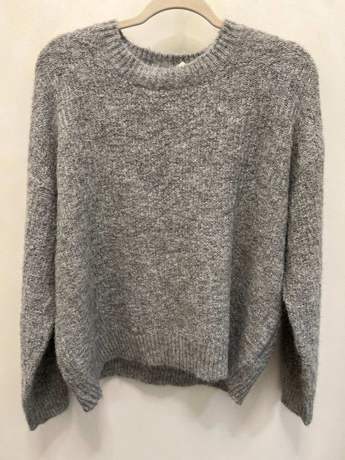 Bow Back Sweater, Color: Grey, Size: L