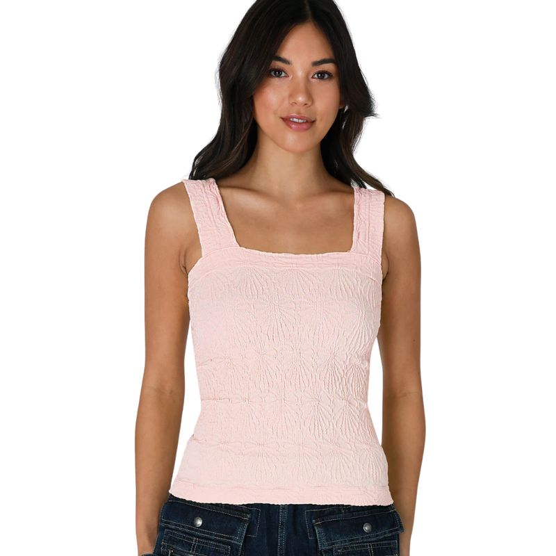 Lace Textured Sq Neck