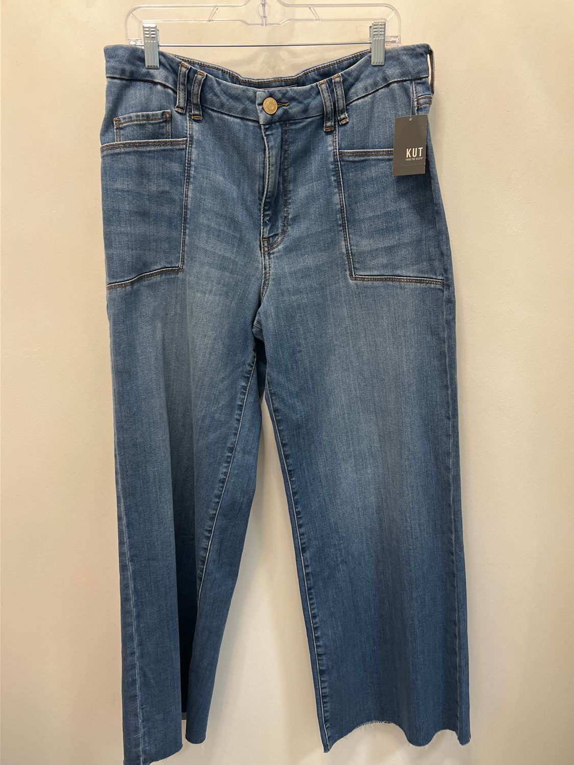 Meg HR Wide Leg, Color: Med Blue, Size: 14