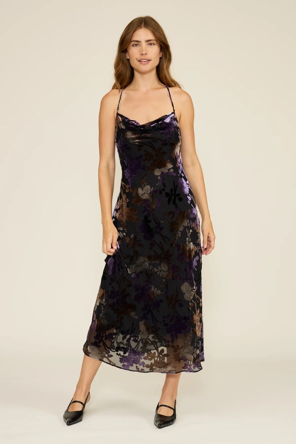 Purple Floral Wisteria Maxi