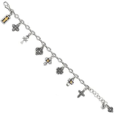 Eternity Cross Charm Bracelet