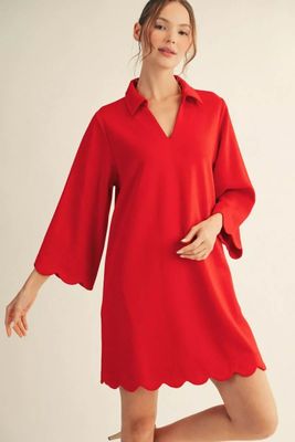 Soft Texture Solid Dress