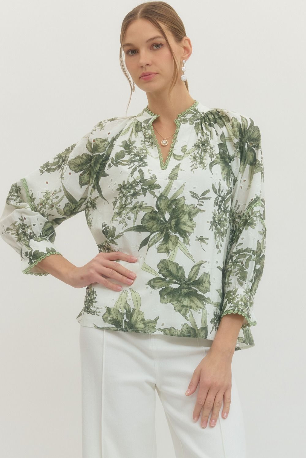 Botanical Print Top