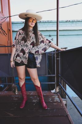 Westy Horseman Sheer Blouse