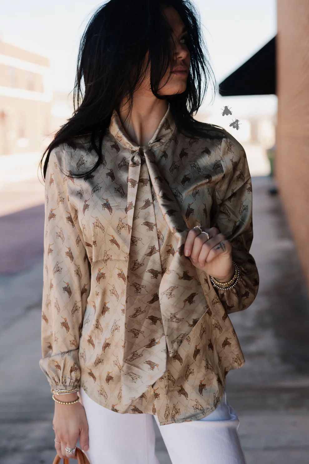 Brimstone Tie Front Blouse