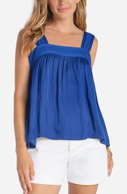 Flowy Pintuck Strap Top