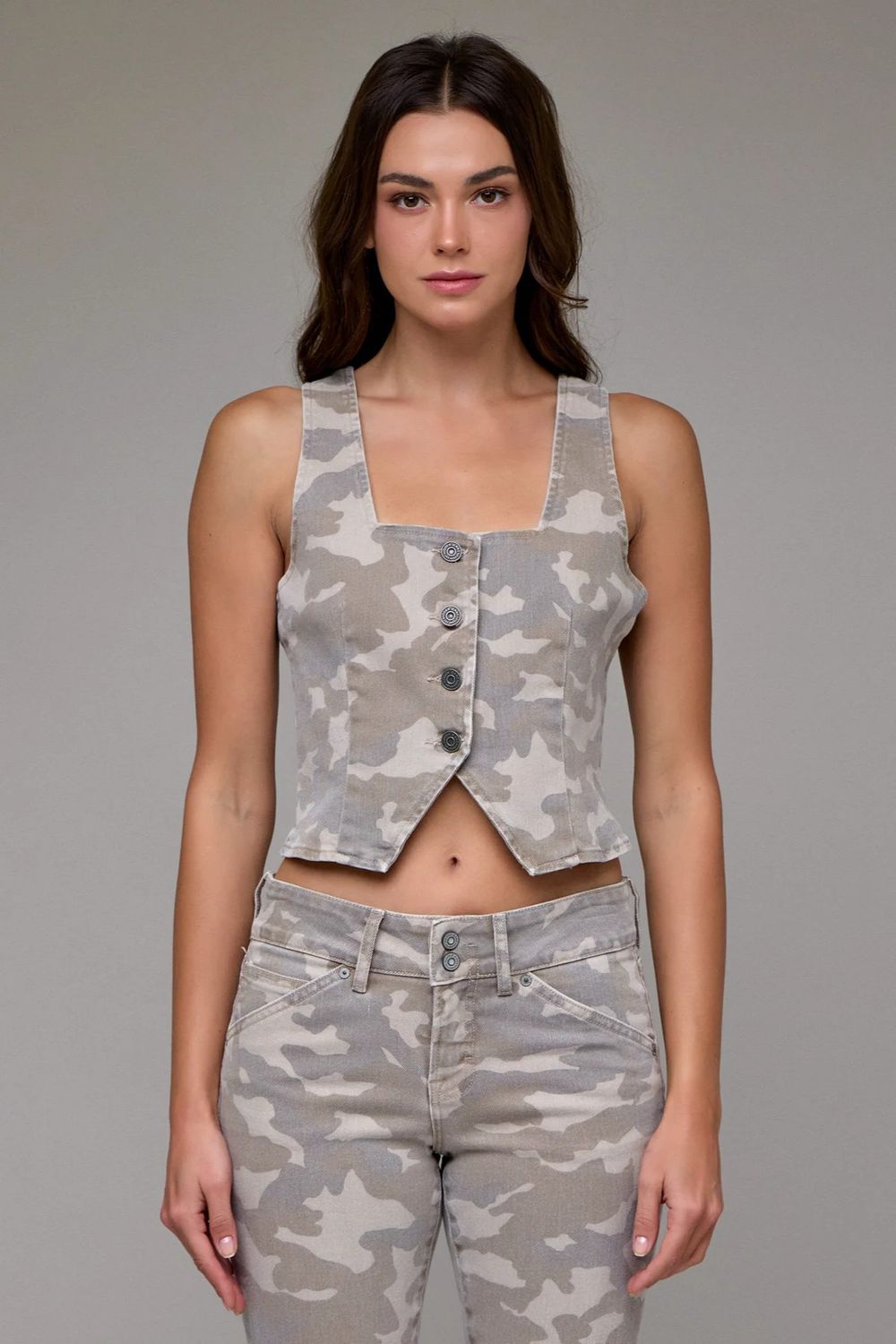 Denim Camo Tank, Color: Tan Camo, Size: L