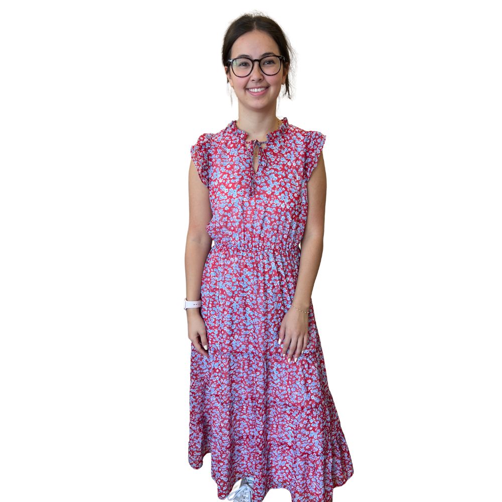 Printed Chiffon Midi