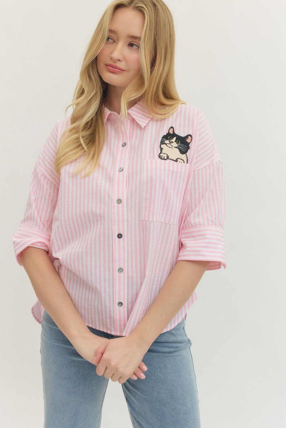 Embroidered Patch Detail Top