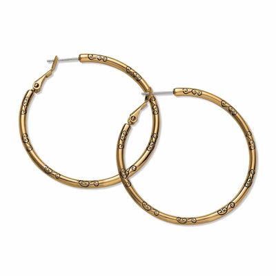 Large Hoop Charm ER Gold