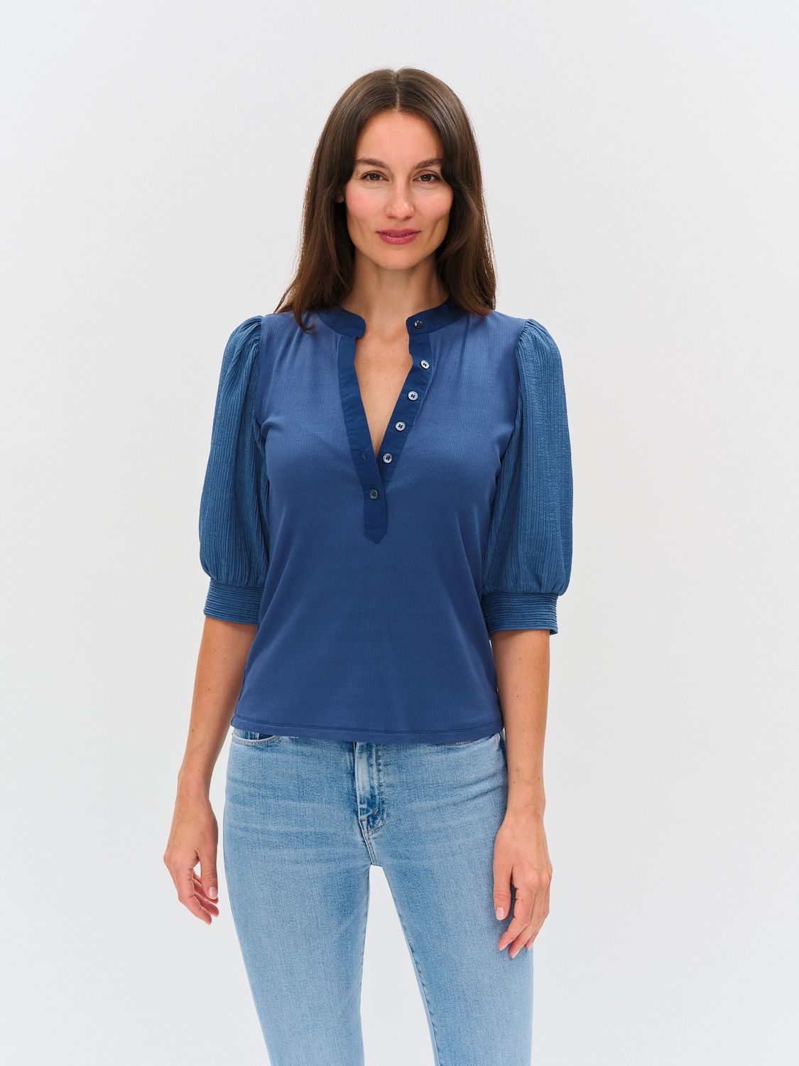 Marina Mixed Media Top