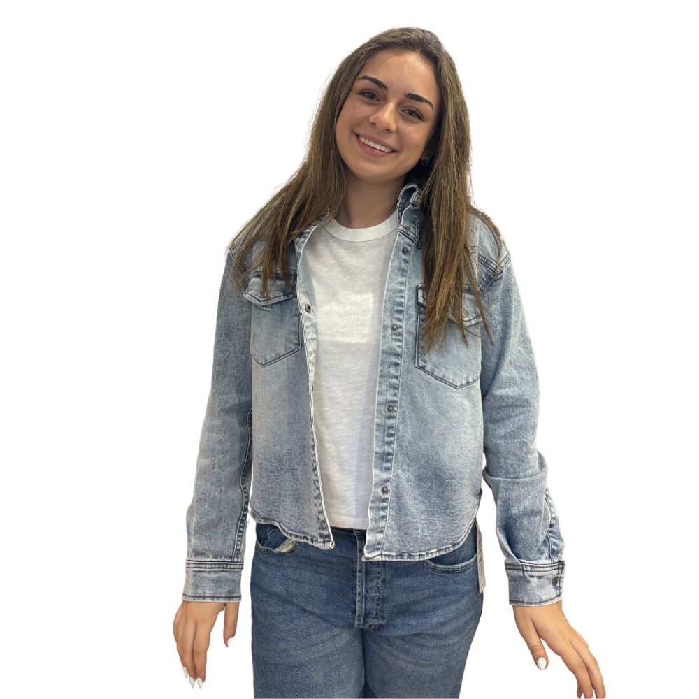 Lizette Stretch Denim Top