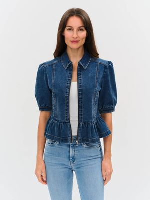 Denim Peplum Jacket