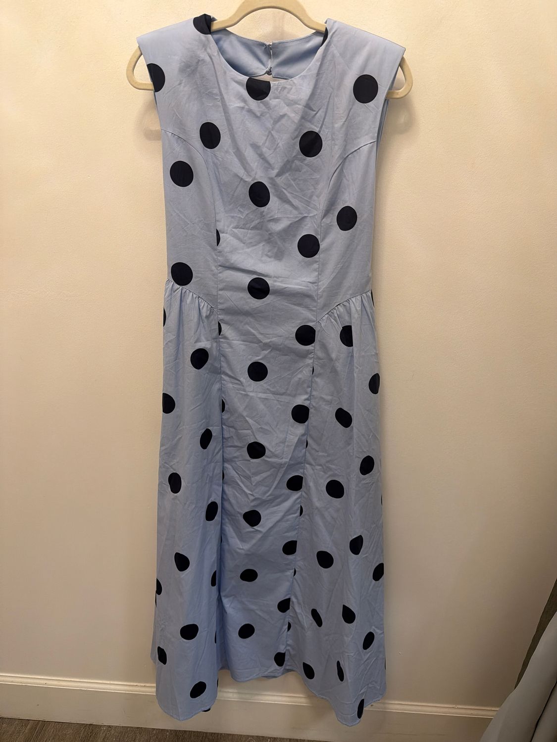 Polka Dot Tiered Mini, Color: Blue, Size: L