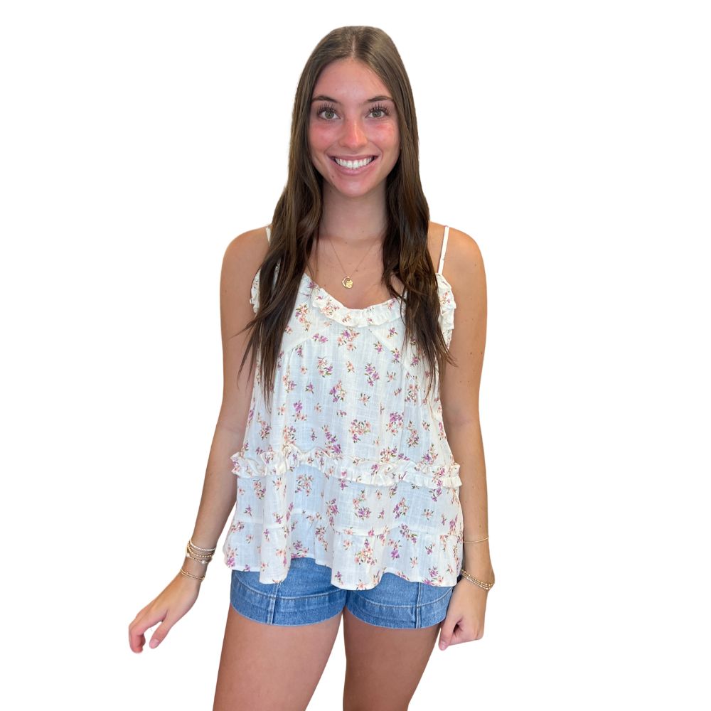 Bouquet Ruffle Cami