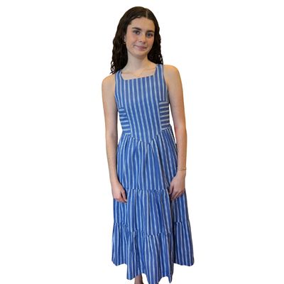 Halter Striped Maxi Dress