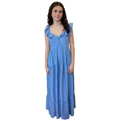 Ruffle Sleeve Tiered Dress