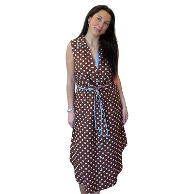 Sleeveless Polka Dot Dress