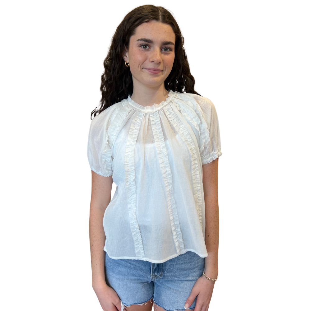 Jeanie Ruffled Panel Top