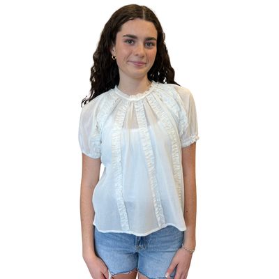 Jeanie Ruffled Panel Top