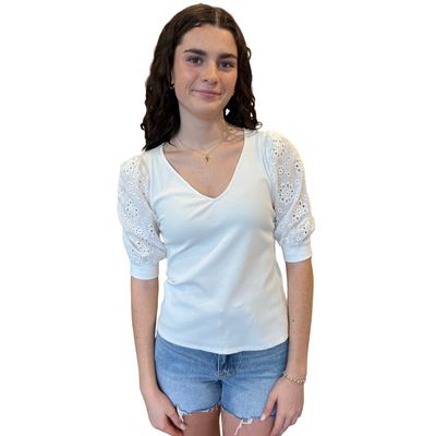 Esme Ribbed V Neck Top