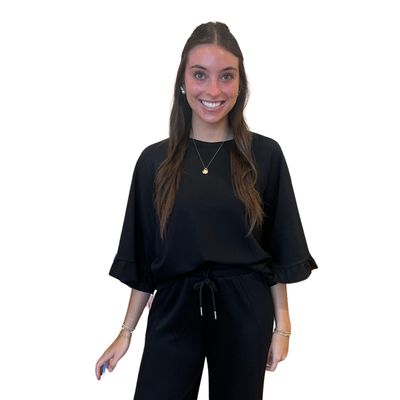 Luxeknit Ruffle Sleeve Top