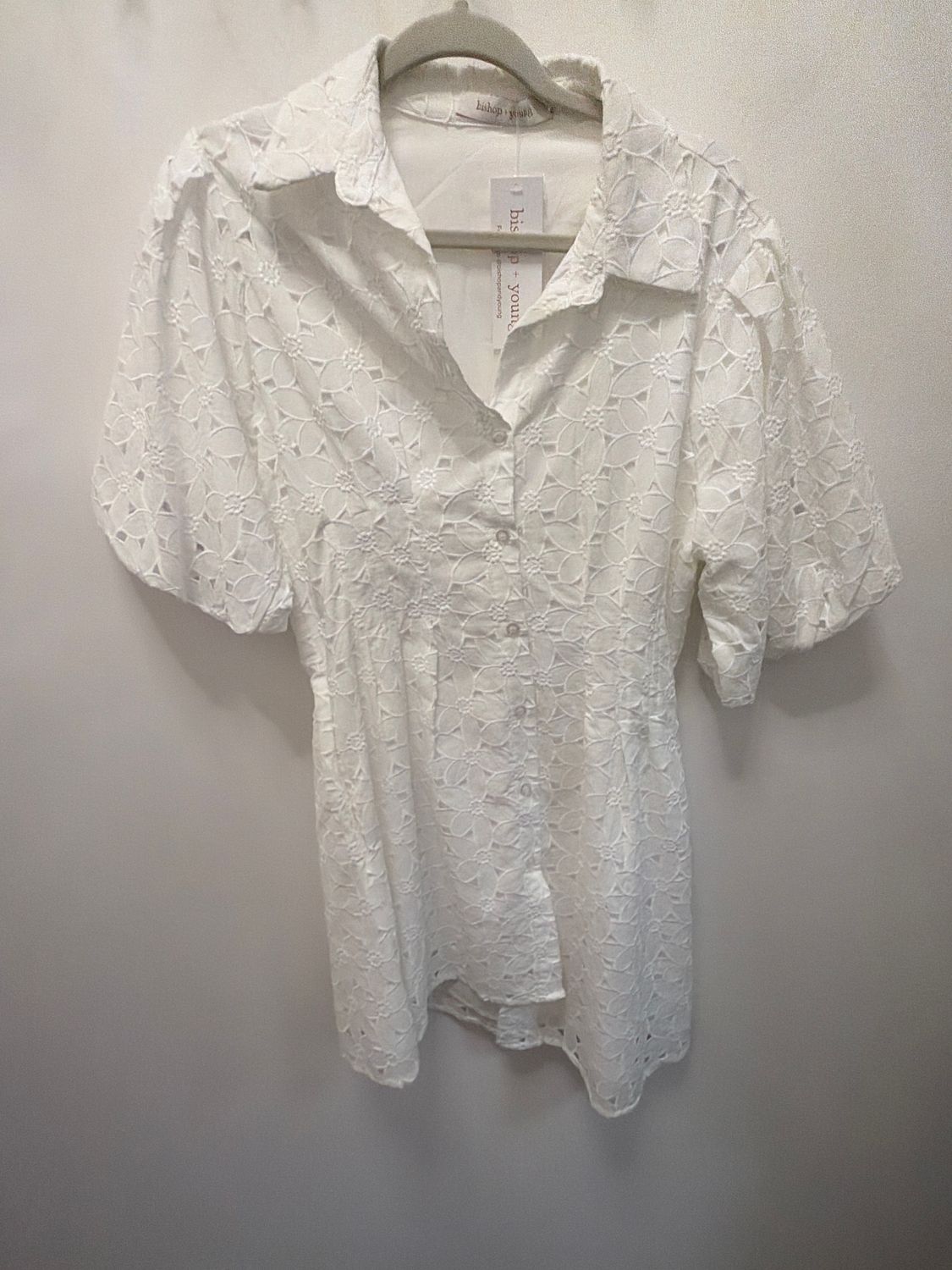 Jacqueline Eyelet Mini, Color: White, Size: L