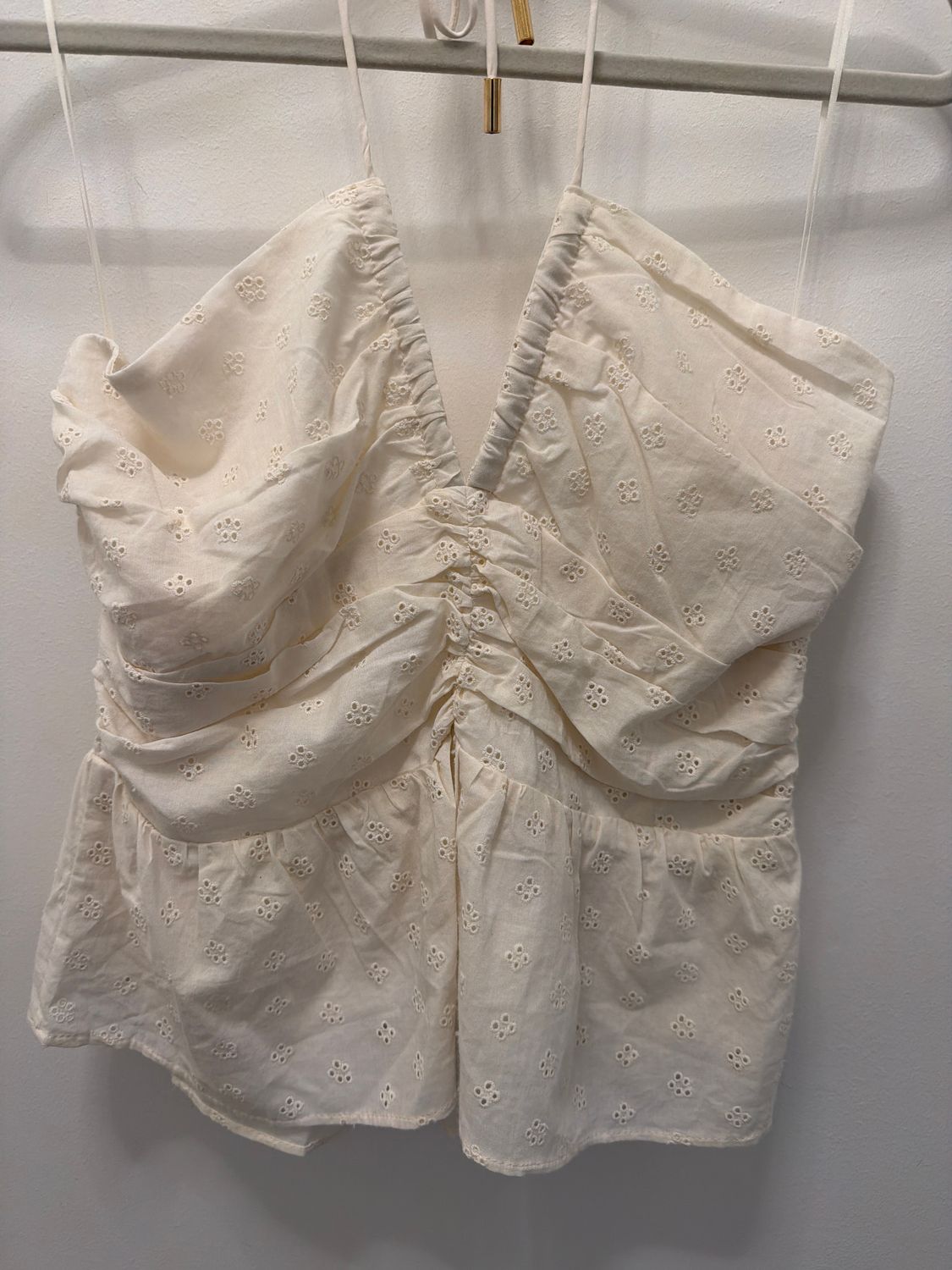 Aeries Halter Top, Color: Ivory, Size: L
