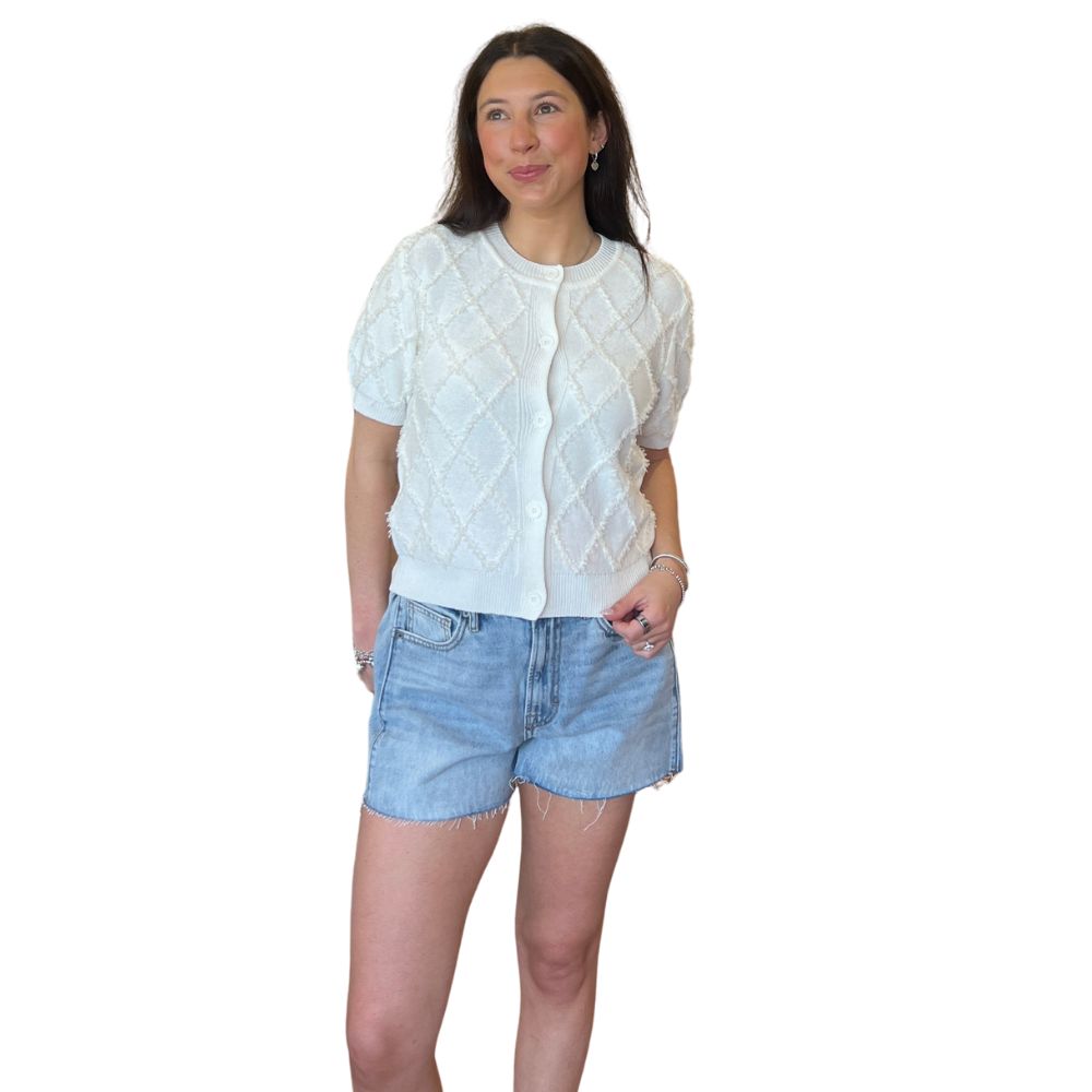 Diamond Pattern Knit Top