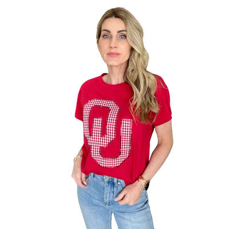 OK Gingham Mascot Tee