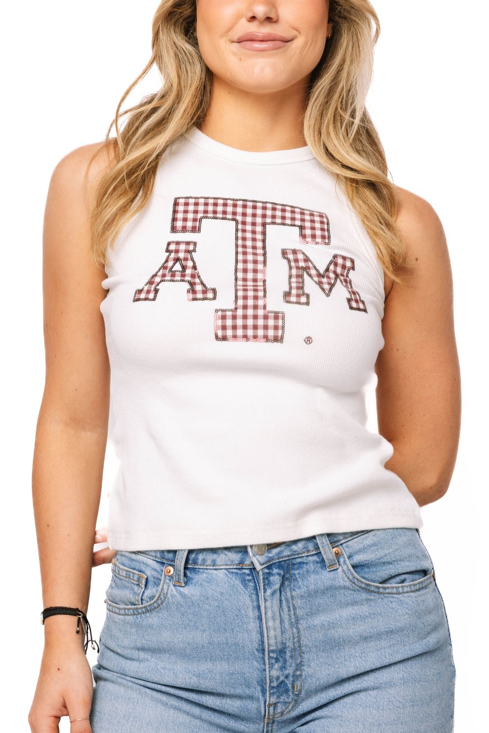 Texas A&amp;M Gingham Tank