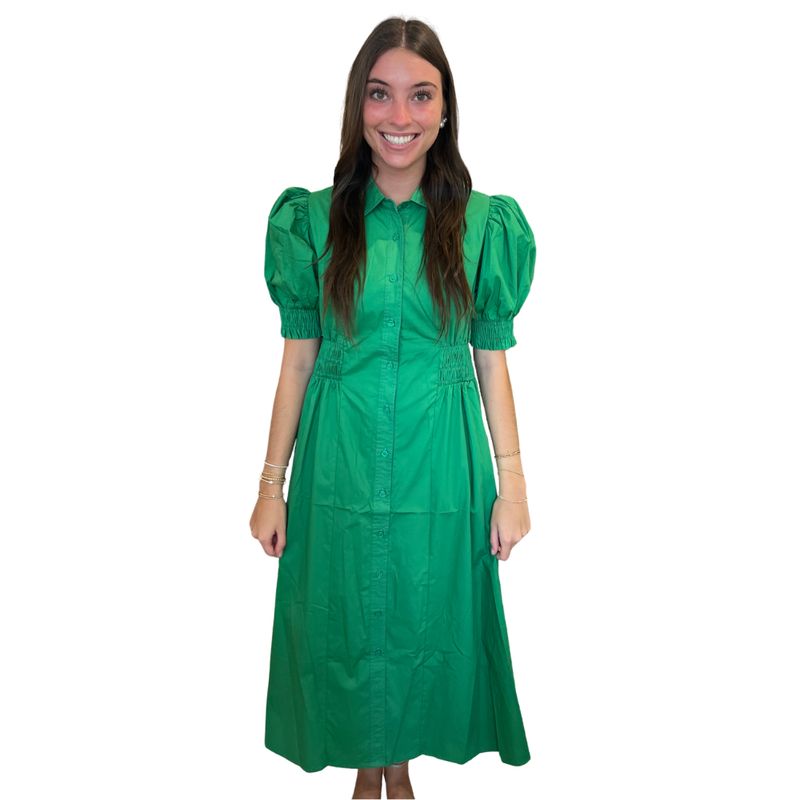 Contrast Stitch Midi Dress