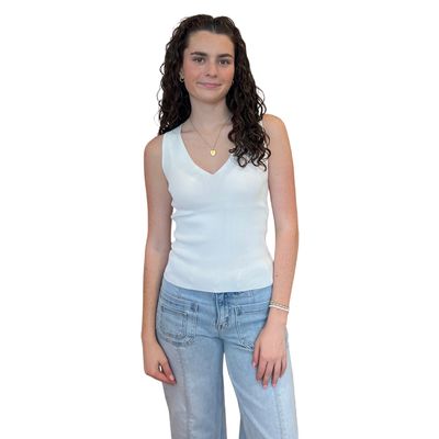 V Neck Knit Top