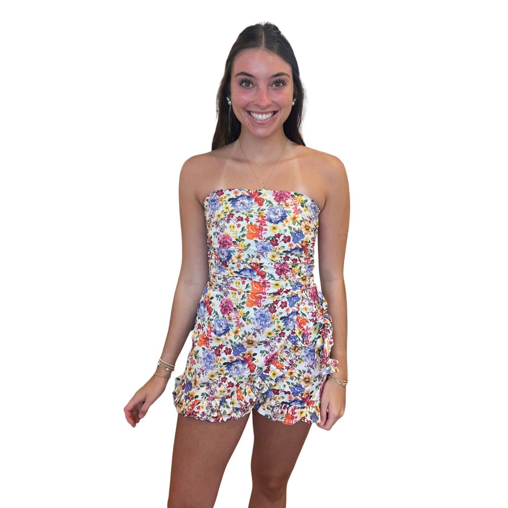 Floral Ruffled Romper