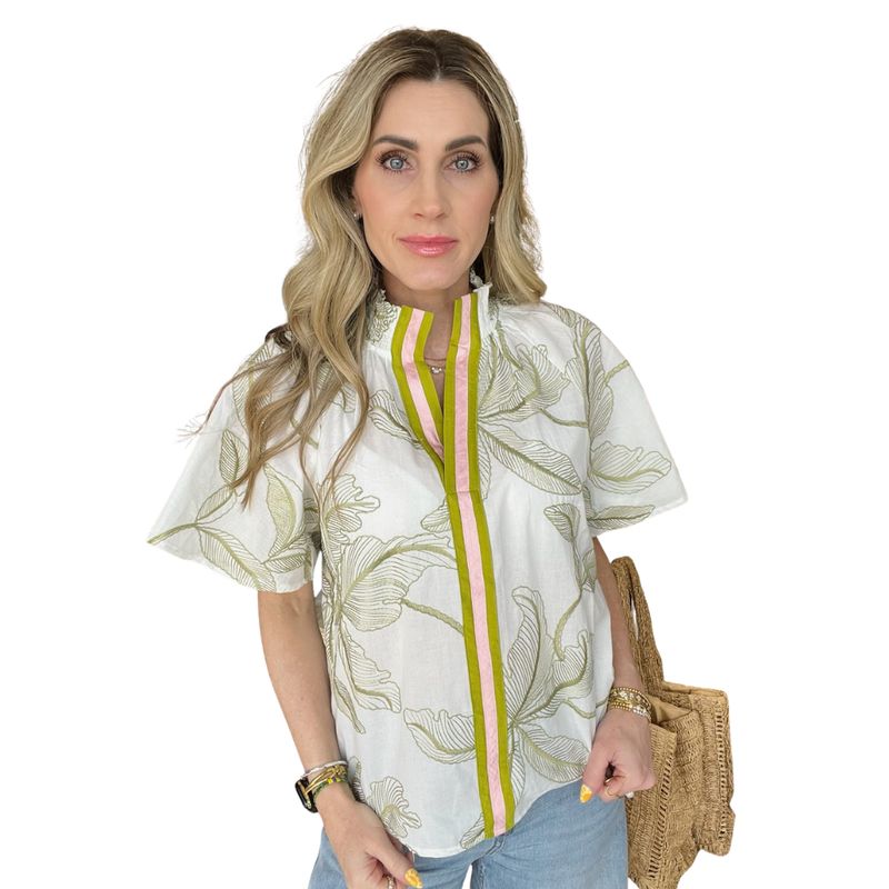 Leaf Fluttered Top