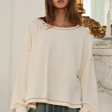 Open Back Oversized Top