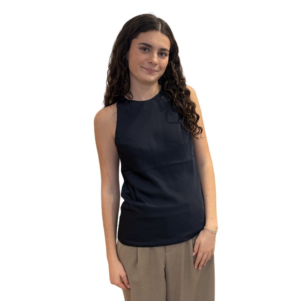 Round Neck Sleeveless Top