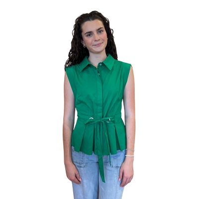 Solid Poplin Top