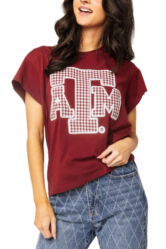 Texas A&amp;M Gingham Mascot Tee
