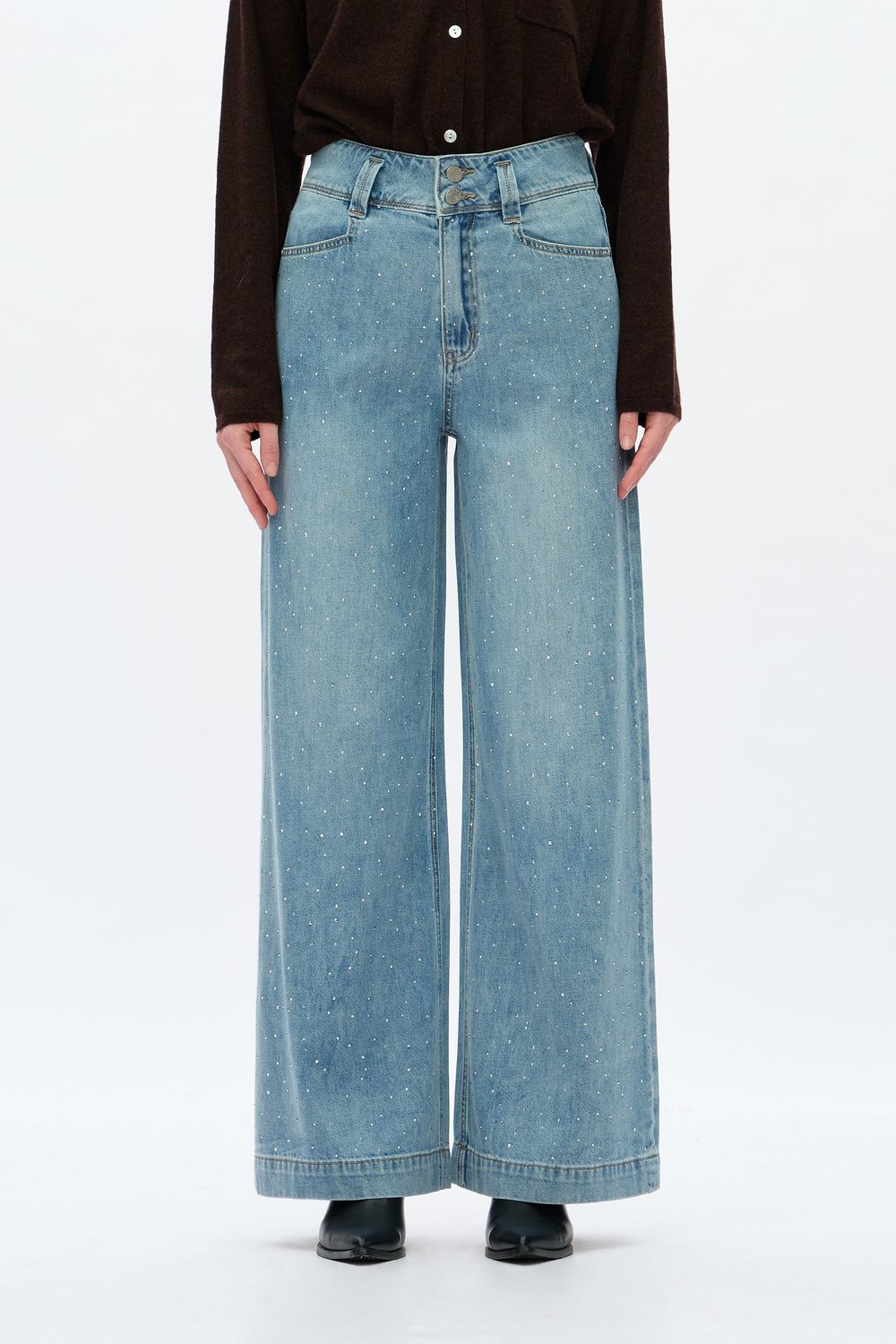 Sparkle High Rise Wide Leg