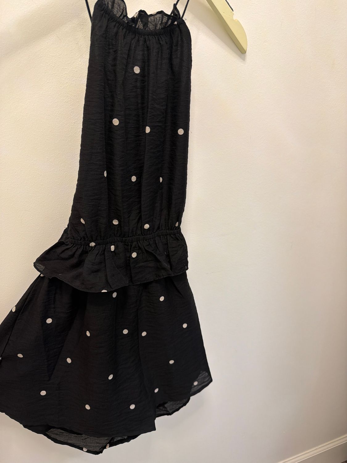 Polka Dot Romper, Color: Black, Size: L