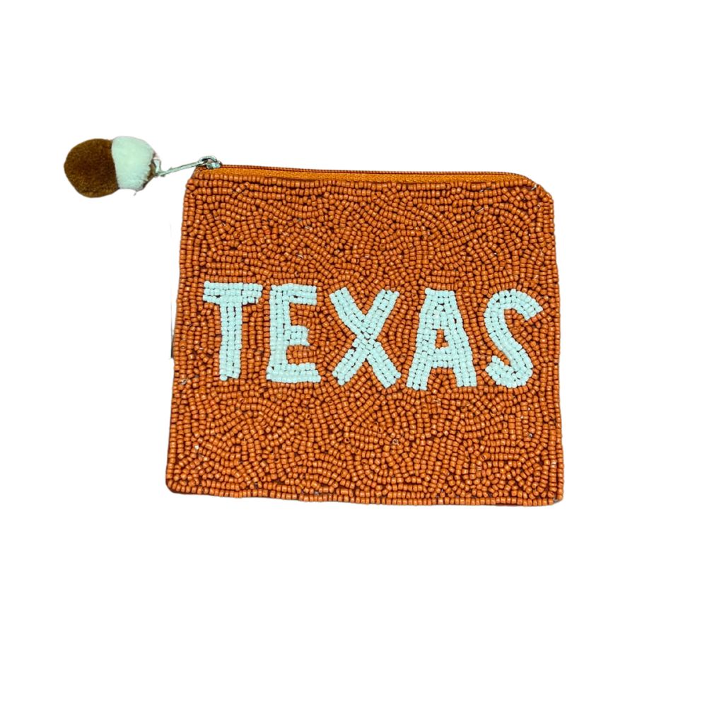 Texas Beaded Coin Purse