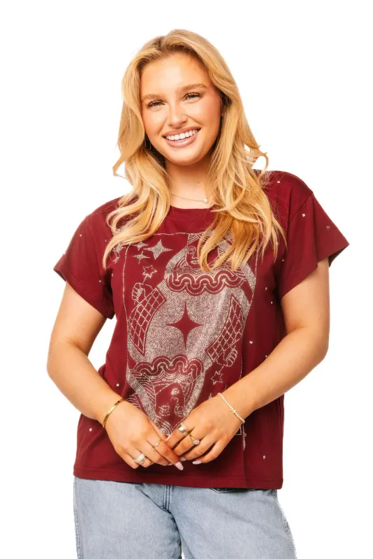 Scattered Jewel QOS Card Logo Tee