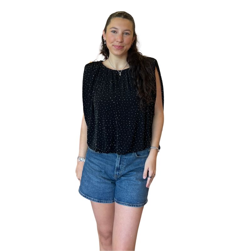 Sleeveless Draped Knit Top