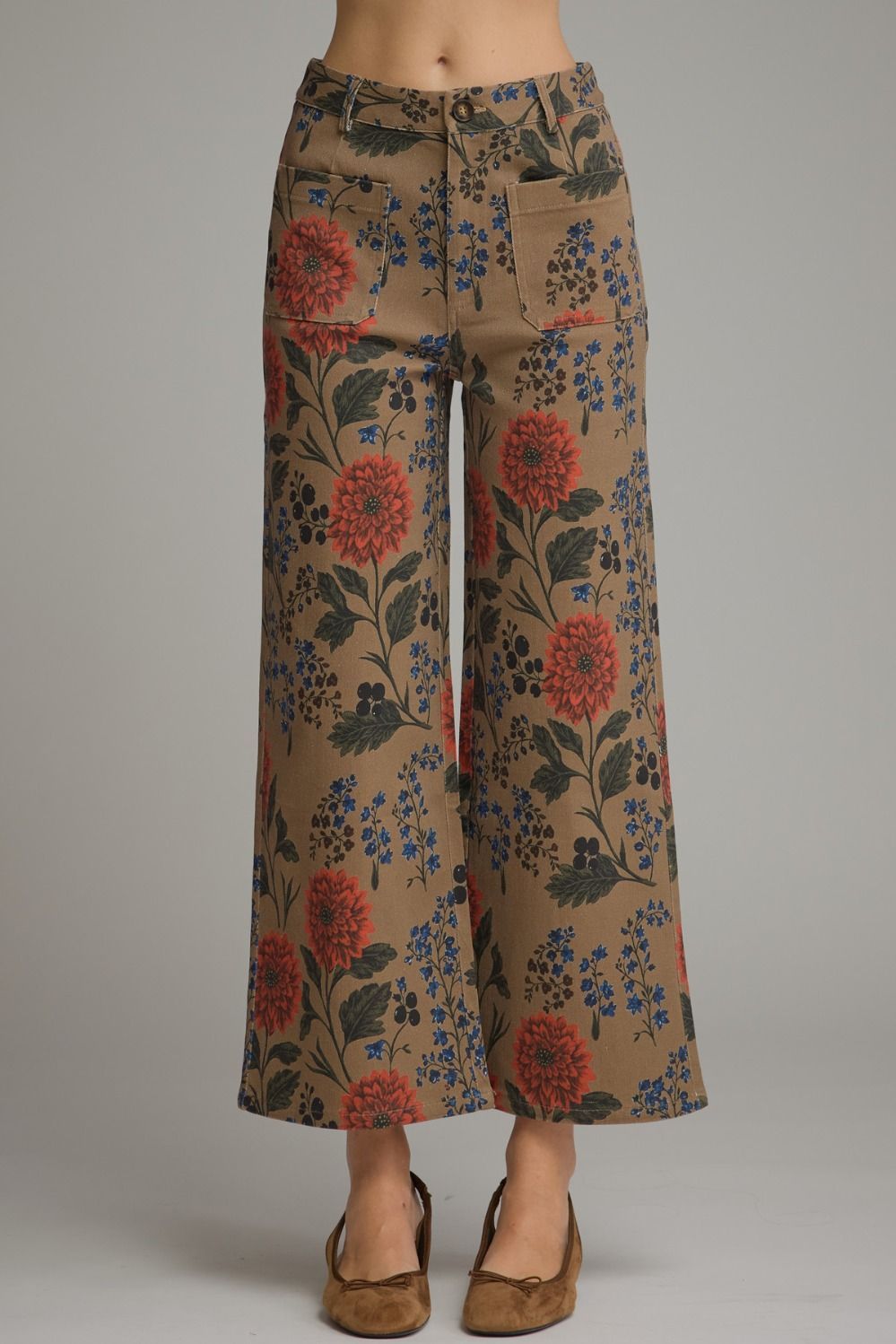 Fall Floral Print Pants