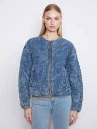 Quilted Tencel Bomber Jacket