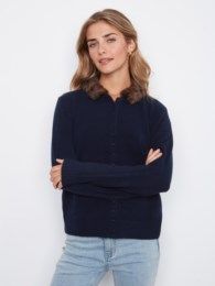 Cardigan w/ Removable Fur Collar