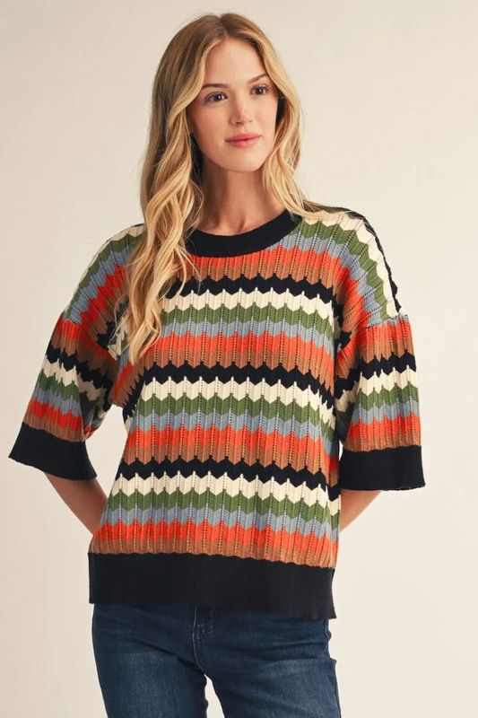 Zig Zag Pattern Sweater