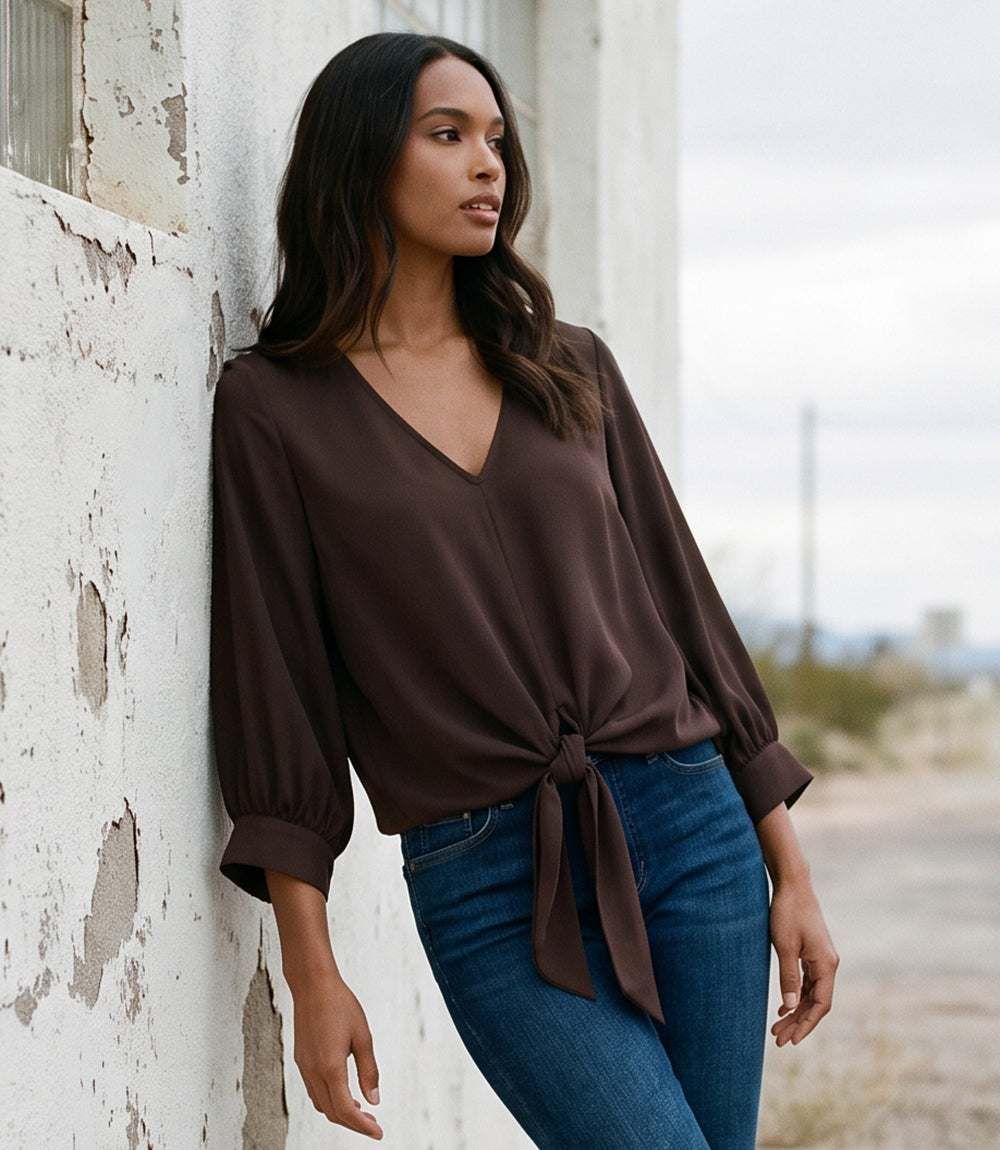 Tie Front Blouse